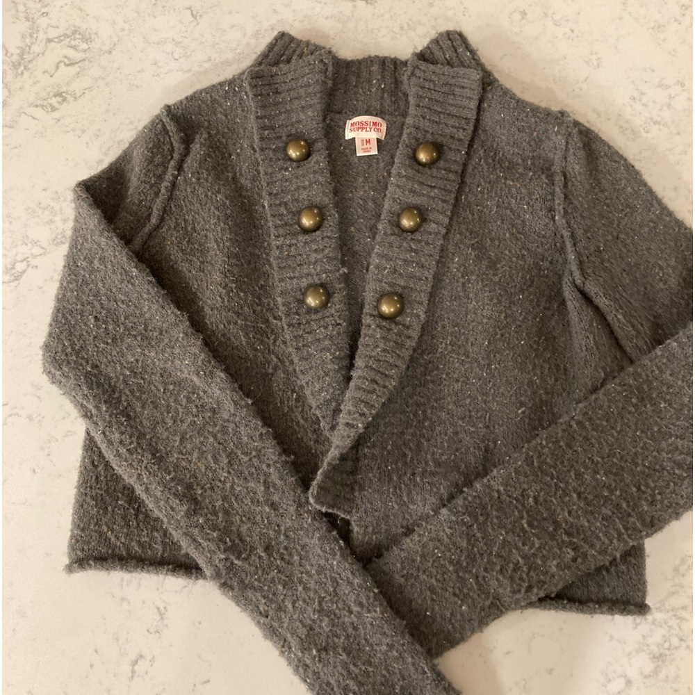 Mossimo Supply co. SzM cropped military style cardigan
